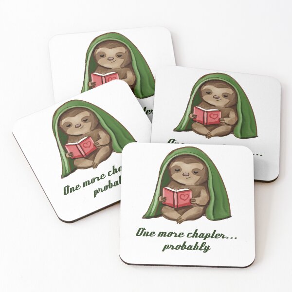 Item preview, Reading sloth with book and saying designed and sold by Lea-Cesca.