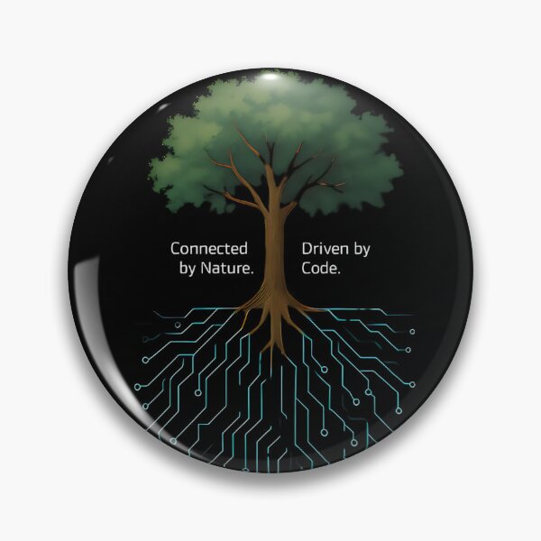 Item preview, Digital Roots – Nature Meets Technology T-Shirt Design designed and sold by SunsCreation.