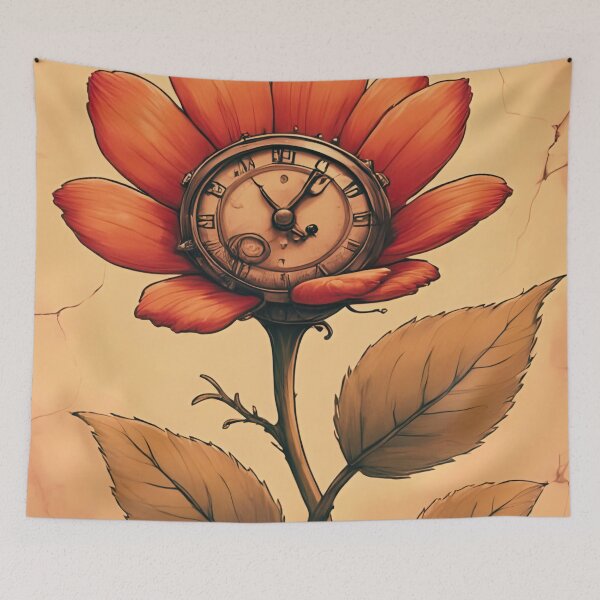 Item preview, The Last Petal of Time Steampunk Botanical Flower T-shirts Design designed and sold by coolcomonshirts.