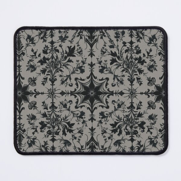 Item preview, Elegant Gothic Baroque Floral Damask – Charcoal & Black designed and sold by Anastaciaknits.