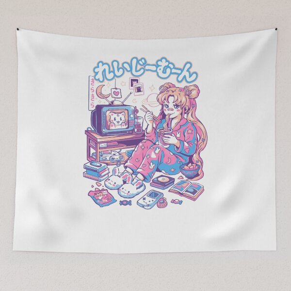 Item preview, Home Sweet Moon Cute Anime Girl designed and sold by EduEly.