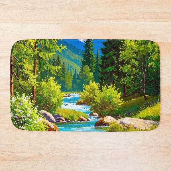 Item preview, River through the forest designed and sold by ArtFactoryAI.