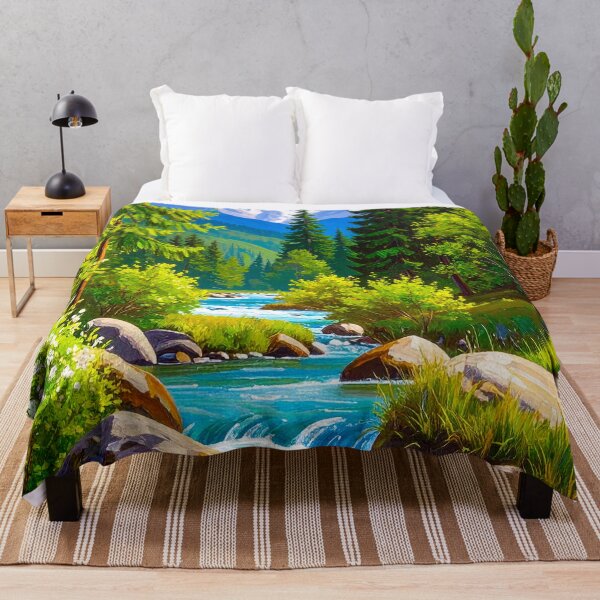 Item preview, River through the forest designed and sold by ArtFactoryAI.