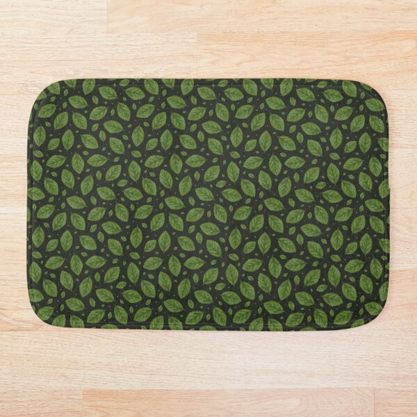 Item preview, Stylized pattern of green leaves on a dark green background designed and sold by Cherevan.