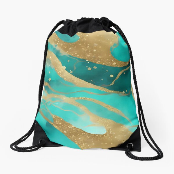 Item preview, Abstract Turquoise Gold designed and sold by BookCovered.