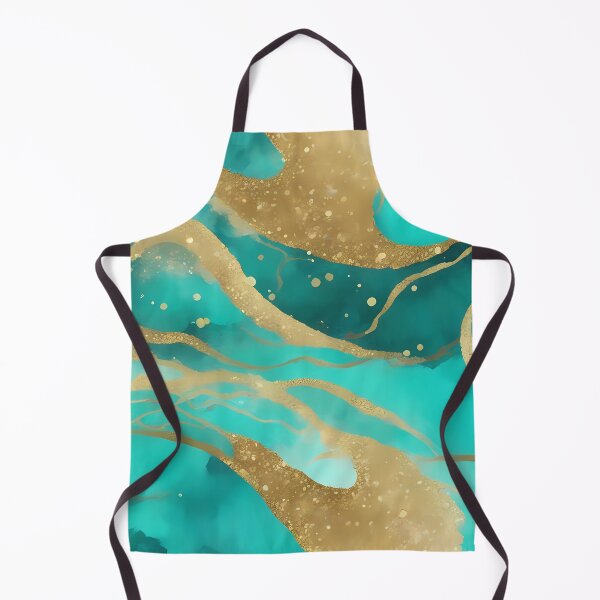 Item preview, Abstract Turquoise Gold designed and sold by CalmnessbyChoice.
