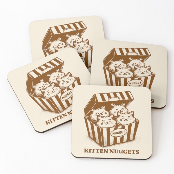 Item preview, Kitten Nuggets Cute Smiling Cats Fast Food Lover designed and sold by KLArtzStore.