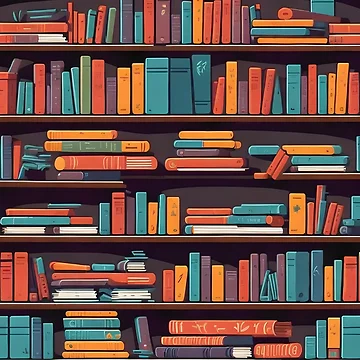 Artwork thumbnail, Colorful Bookshelf by Rislam