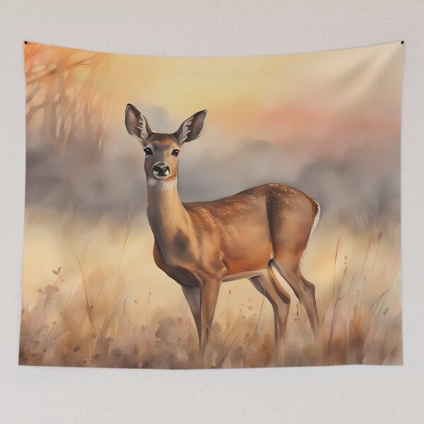 Item preview, Beautiful Deer Painting designed and sold by CalmnessbyChoice.