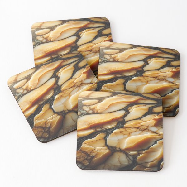 Item preview, Bold Yellow Marble with Black Veins – Rough Textured Stone Pattern Design designed and sold by nigejohn.