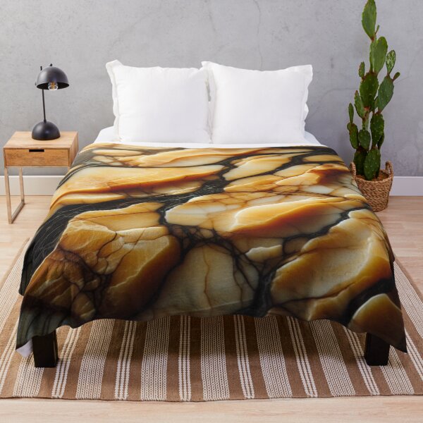 Item preview, Bold Yellow Marble with Black Veins – Rough Textured Stone Pattern Design designed and sold by nigejohn.