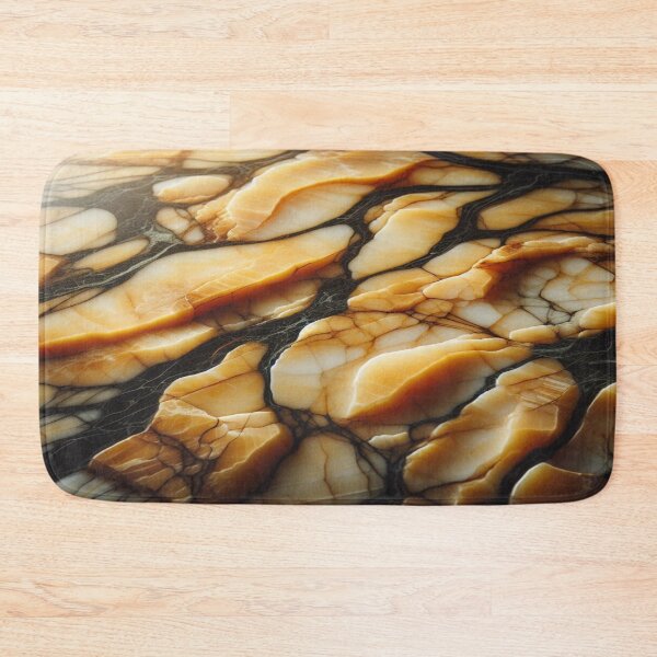 Item preview, Bold Yellow Marble with Black Veins – Rough Textured Stone Pattern Design designed and sold by nigejohn.
