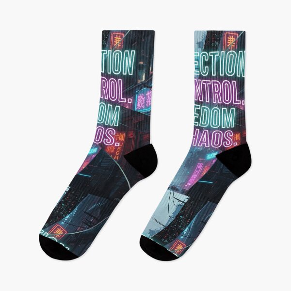 Item preview, Perfection Is Control. Freedom Is Chaos Dystopian Neon Quote designed and sold by Elizarfa.