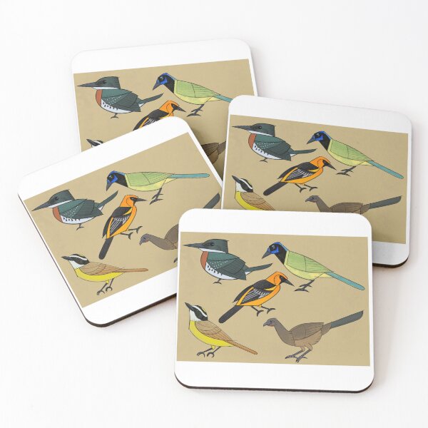 Item preview, South Texas Birds -- Green Kingfisher, Green Jay, Altamira Oriole, Great Kiskadee, Plain Chachalaca (Full)  designed and sold by BlueBowMimid.