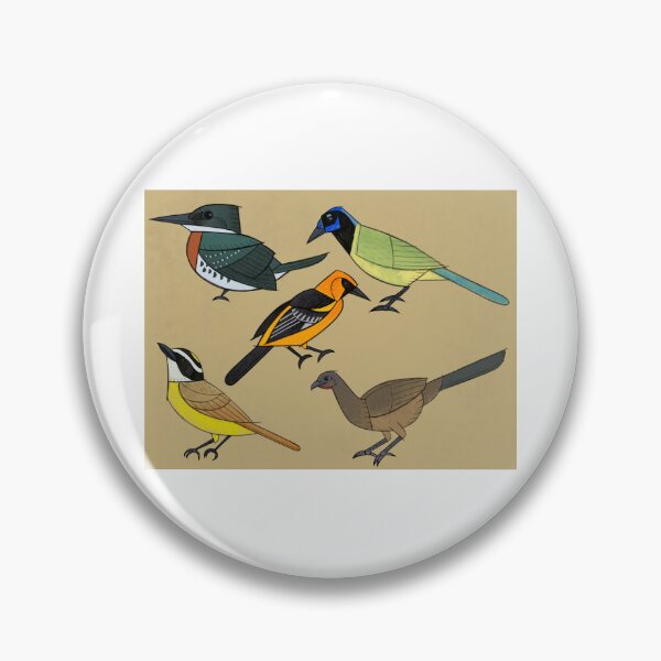 Item preview, South Texas Birds -- Green Kingfisher, Green Jay, Altamira Oriole, Great Kiskadee, Plain Chachalaca (Full)  designed and sold by BlueBowMimid.