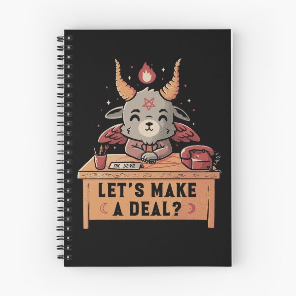 Aperçu de l'œuvre Faisons un pacte Baphomet maléfique, drôle et mignon créée et vendue par EduEly.