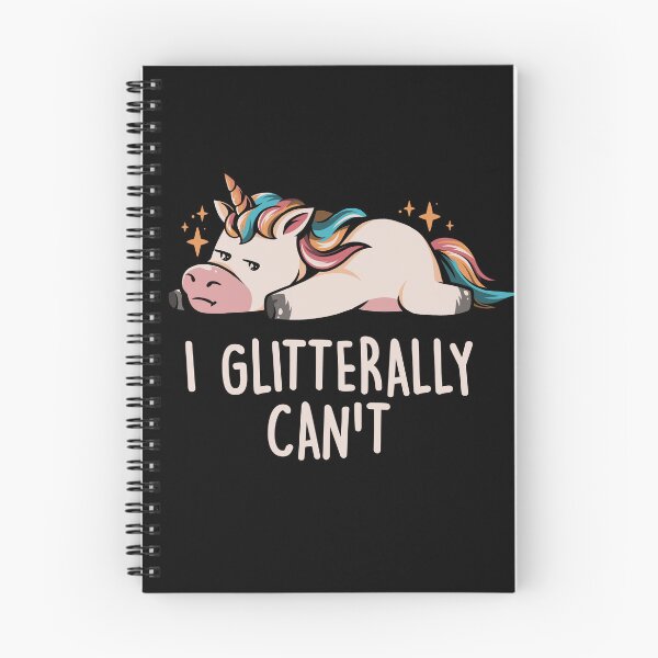 Item preview, Glitterally Can't - Lazy Funny Unicorn Gift designed and sold by EduEly.