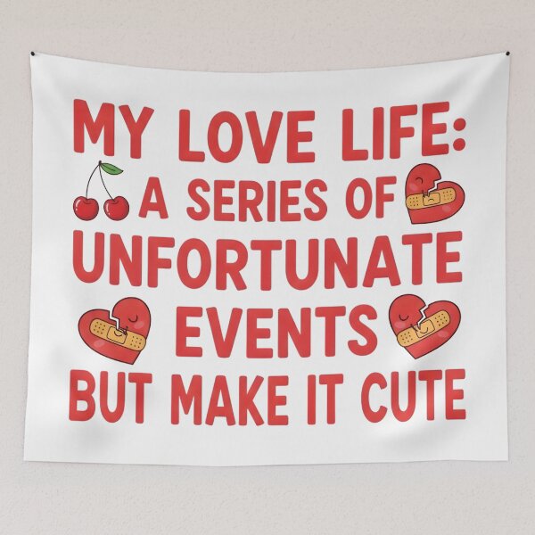 Item preview, My Love Life: A Series of Unfortunate Events But Make It Cute – Kawaii Heartbreak Digital Art designed and sold by AnnDesignStudio.