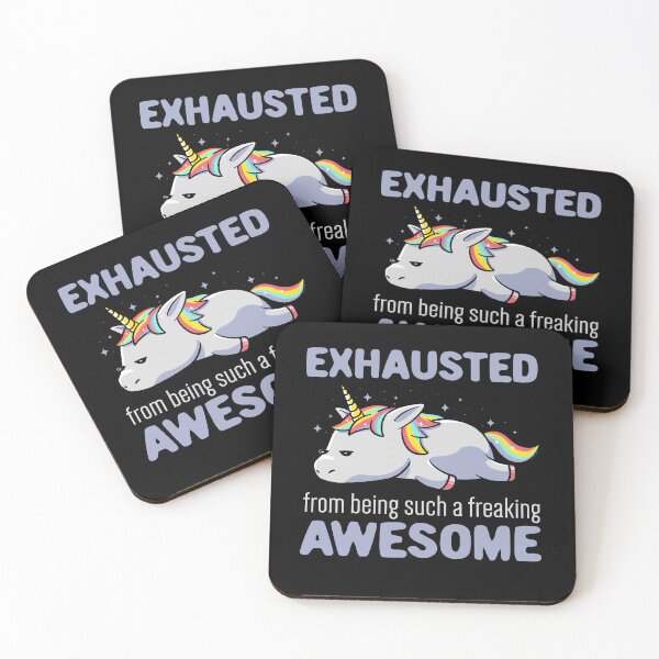 Item preview, Exhausted From Being Awesome Lazy Unicorn Gift designed and sold by EduEly.