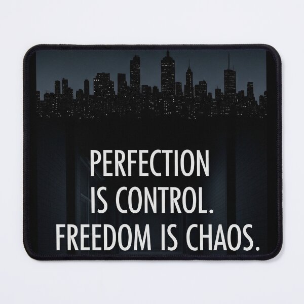 Item preview, Perfection Is Control. Freedom Is Chaos Dystopian Quote Poster designed and sold by Elizarfa.