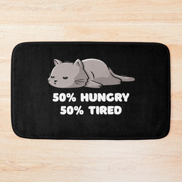 Item preview,  50% Hungry 50% Tired Funny Cute Lazy Cat Gift designed and sold by EduEly.