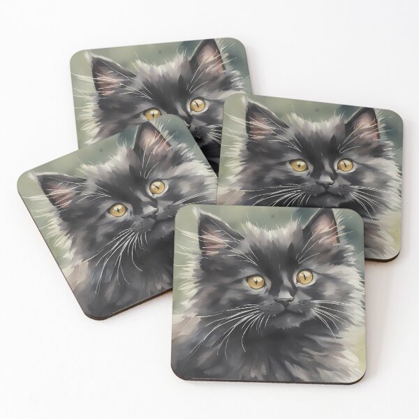 Item preview, Black Fluffy Kitten designed and sold by CalmnessbyChoice.