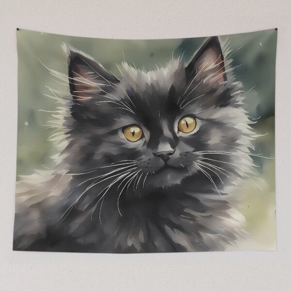 Item preview, Black Fluffy Kitten designed and sold by CalmnessbyChoice.