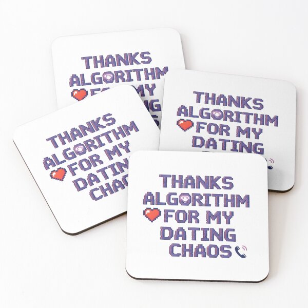 Item preview, Thanks Algorithm For My Dating Chaos - Funny Tech Love Quote Sticker designed and sold by AnnDesignStudio.