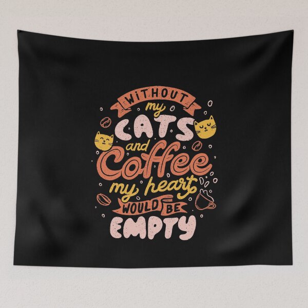 Item preview, Cats and Coffee Cute Funny Cat Gift designed and sold by EduEly.