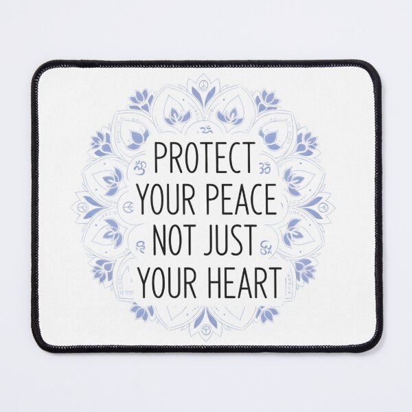 Item preview, Protect Your Peace Not Just Your Heart - Mindful Boundaries Mandala Sticker designed and sold by AnnDesignStudio.