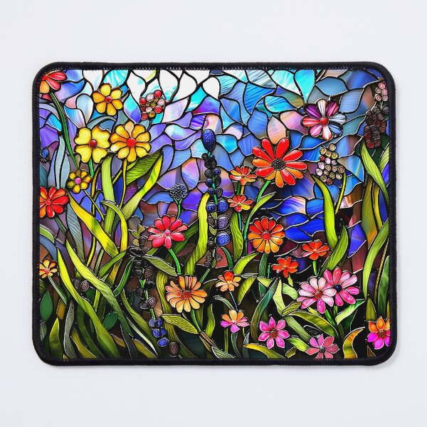 Item preview, stained glass, flowers, wildflowers designed and sold by ArtbyJustis.