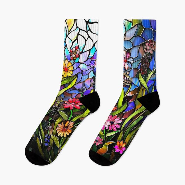 Item preview, stained glass, flowers, wildflowers designed and sold by ArtbyJustis.