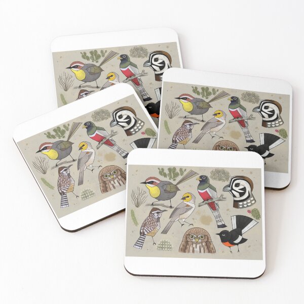 Item preview, South Arizona Birds -- Rufous-crowned Warbler, Verdin, Elegant Trogon, Montezuma Quail, Cactus Wren, Ferruginous Pygmy Owl, Painted Redstart (Full)  designed and sold by BlueBowMimid.
