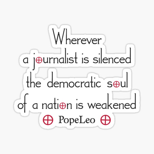 Item preview, Wherever a journalist is silenced, the democratic soul of a nation is weakened designed and sold by PariSeine.