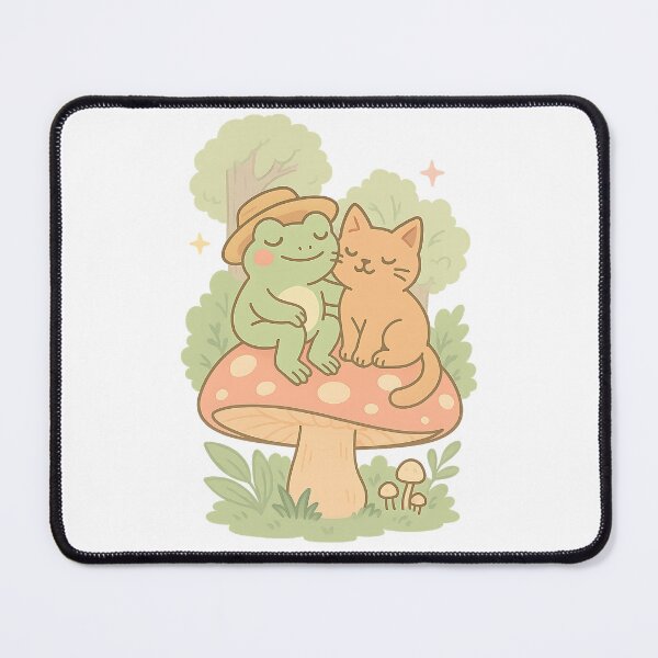 Item preview, The Lovers – Cottagecore Frog & Cat designed and sold by NULLAZAR.