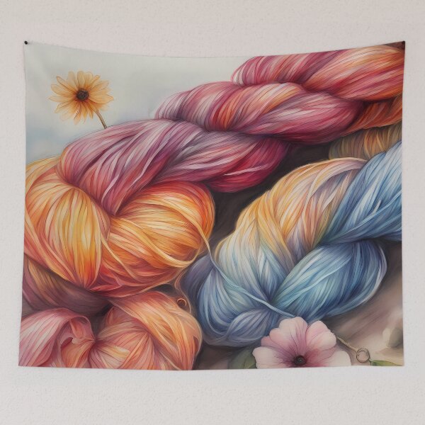 Item preview, Yarn Skeins and Flowers designed and sold by CalmnessbyChoice.