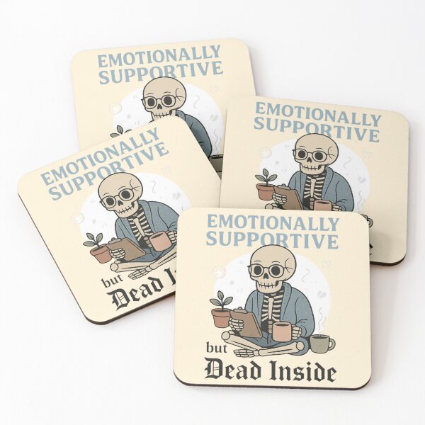 Item preview, Emotionally Supportive But Dead Inside – Funny Skeleton Therapist T-Shirt designed and sold by authenticwords.