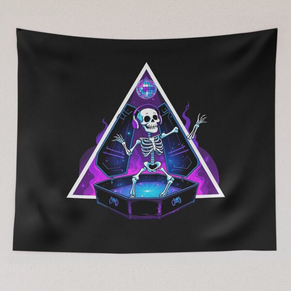 Item preview, Dancin’ Till Dead… Literally | Funny Skeleton Rave Party Design designed and sold by Urban-Pulse-UP.