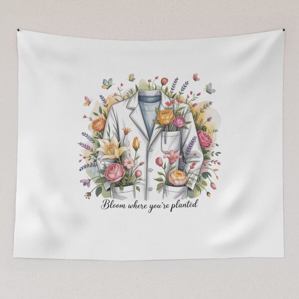 Item preview, Lab Coat and Flowers designed and sold by Mateusz Majcherek.