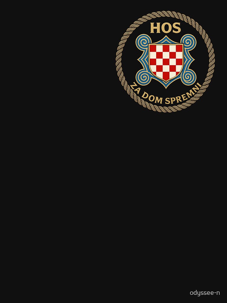 Imagen 7 de 7, Camiseta clásica con la obra Hrvatska HOS - Za Dom Spremni - Patriótico croata, diseñada y vendida por odyssee-n.