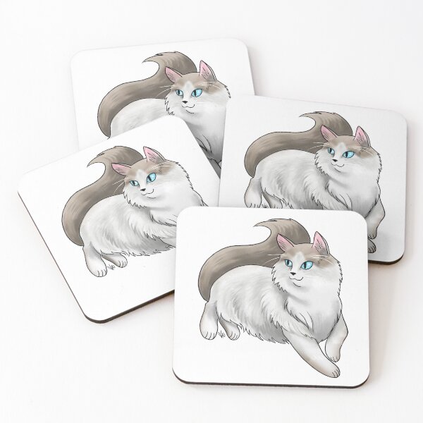 Item preview, Cat - Ragdoll Cat - White and Tan designed and sold by Jennifer Stolzer.