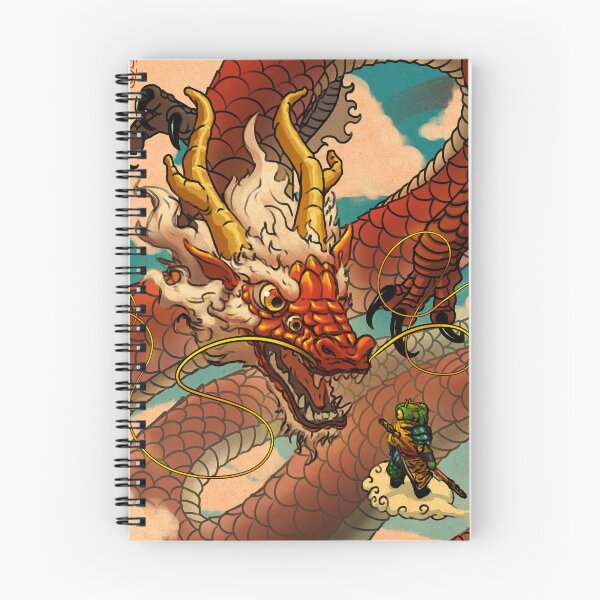 Item preview, Frog Wukong on Kintouun with Chinese Dragon Asian Fantasy Frog Illustration designed and sold by DingHuArt.
