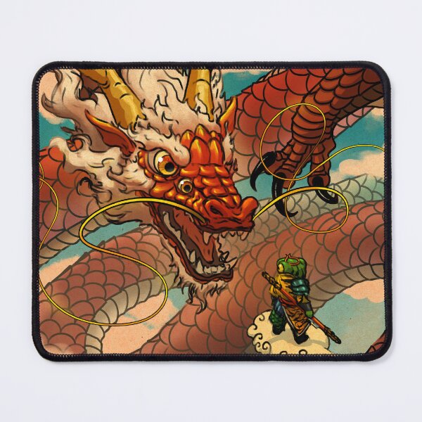 Item preview, Frog Wukong on Kintouun with Chinese Dragon Asian Fantasy Frog Illustration designed and sold by DingHuArt.