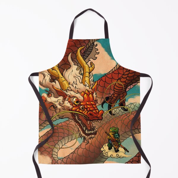 Item preview, Frog Wukong on Kintouun with Chinese Dragon Asian Fantasy Frog Illustration designed and sold by DingHuArt.