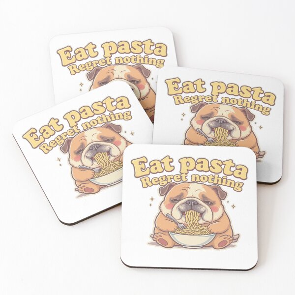 Item preview, Cute Bulldog Eating Pasta 2 designed and sold by Klirya.