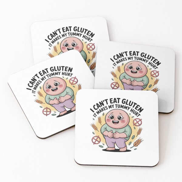 Item preview, I can't eat gluten it makes my tummy hurt gluten intolerant celiac meme designed and sold by Mateusz Majcherek.