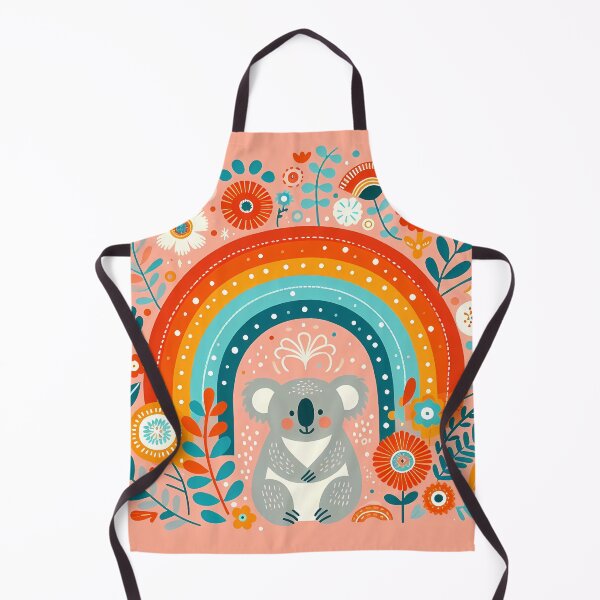 Item preview, Sweet Koala Under Rainbow Arch - Scandinavian Folk Art by heidiannemorris © designed and sold by FOLK ART FUSION by heidiannemorris.