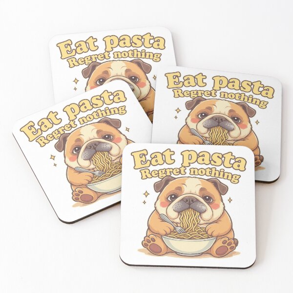 Item preview, Cute Bulldog Eating Pasta designed and sold by Klirya.