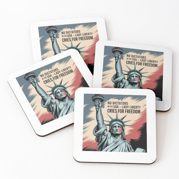 Item preview, No Dictators in the USA Lady Liberty Cries for Freedom Political Protest Art designed and sold by Mateusz Majcherek.