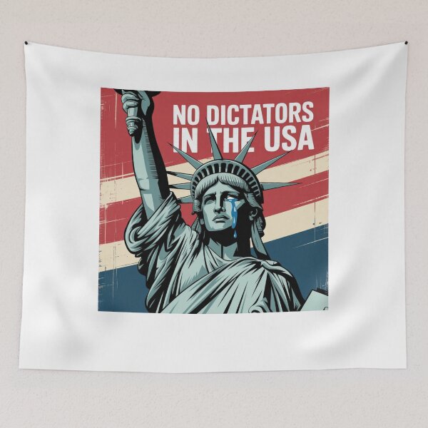 Item preview, No Dictators in the USA Lady Liberty Cries for Freedom Political Protest Art designed and sold by Mateusz Majcherek.